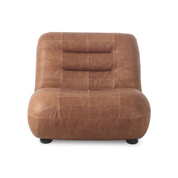 Usnjen fotelj v konjak rjavi barvi Wyatt – Dutchbone-image-2