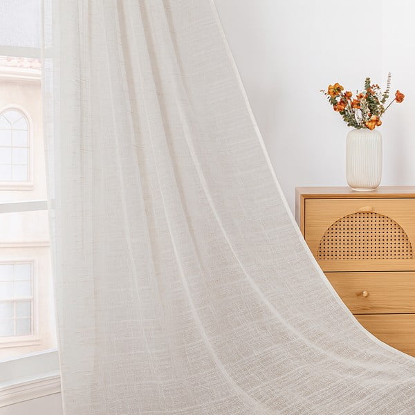 Kremno bela zavesa 140x250 cm Drimar – Restilo-image-3