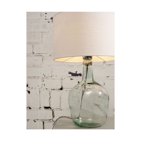 Namizna svetilka s svetlo bež senčnikom in strukturo iz recikliranega stekla Good&Mojo Murano, ⌀ 47 cm-image-1