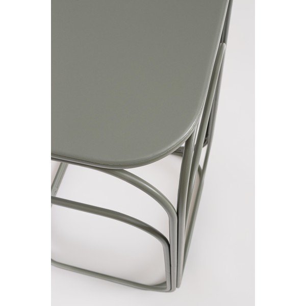 Sive/v barvi terakote kovinske mizice v kompletu 2 ks 36x36 cm Clarity – Bizzotto-image-4