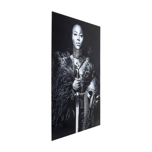 Črno-bela glazirana slika Kare Design Lady Knight, 150 x 100 cm-image-3