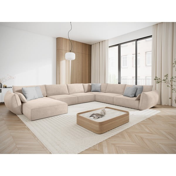Bež kotni kavč (desni kot) Vanda - Mazzini Sofas-image-1