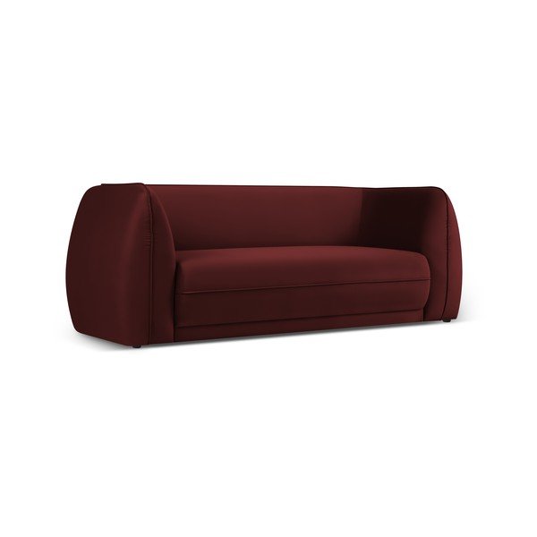 Rdeča žametna sedežna garnitura 190 cm Lando – Micadoni Home-image-2
