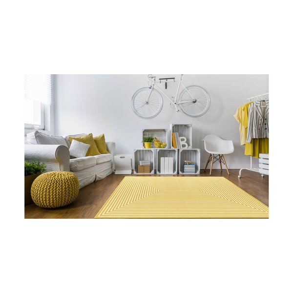 Rumena zunanja preproga Floorita Braid, 160 x 230 cm-image-3