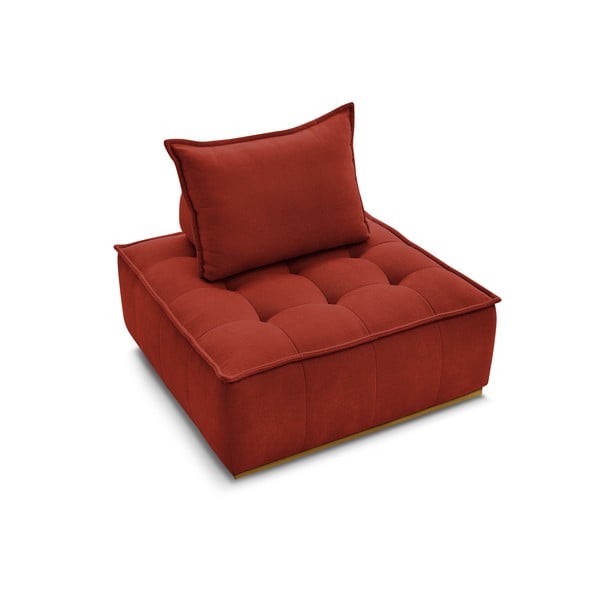 Opečnato oranžen fotelj iz šenilje Elisa – Bobochic Paris-image-4