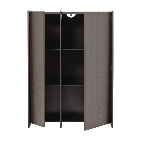 Temno rjava omarica v jesenovem dekorju 102x140x44 cm Brock – WOOOD-image-4