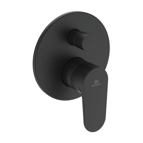 Mat črna vgrajena armatura za kad Silk Black – Ideal Standard