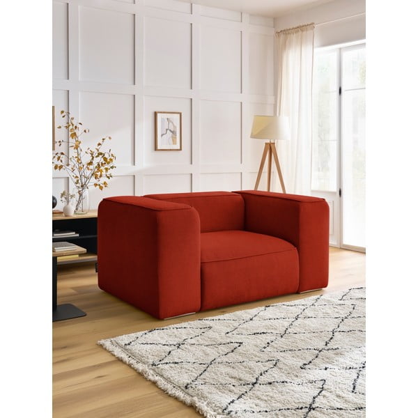 Opečnato oranžen fotelj Zephyr – Bobochic Paris-image-1