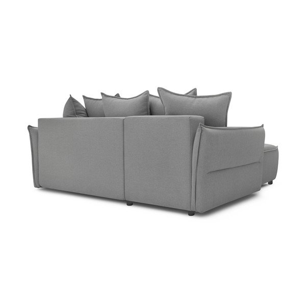 Svetlo siva raztegljiva kotna sedežna garnitura (z levim kotom) Leon – Bobochic Paris-image-4