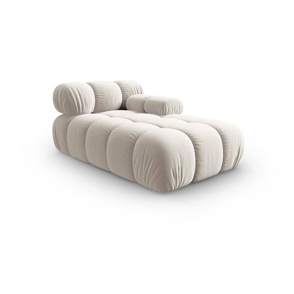 Bež žameten modul za sedežno garnituro (desni kot) Bellis – Micadoni -image-3