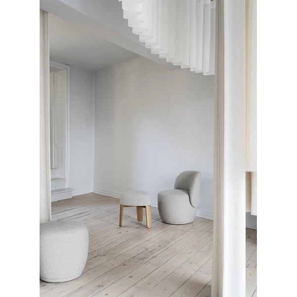 Siva sedežna garnitura iz tkanine bouclé 137,5 cm KUON – Blomus-image-4