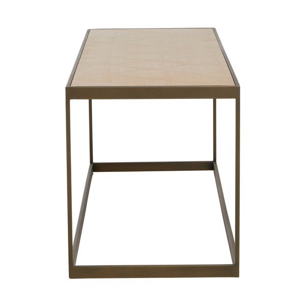 Rjava/v naravni barvi klubska mizica z mizno ploščo v hrastovem dekorju 40x120 cm Grenoble – Premier Housewares-image-4