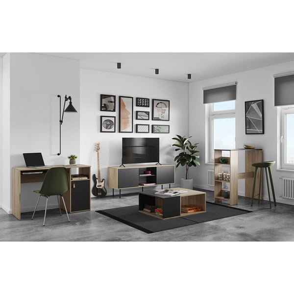 Pisalna miza z mizno ploščo v hrastovem dekorju 50x115 cm Oxford – TemaHome-image-1