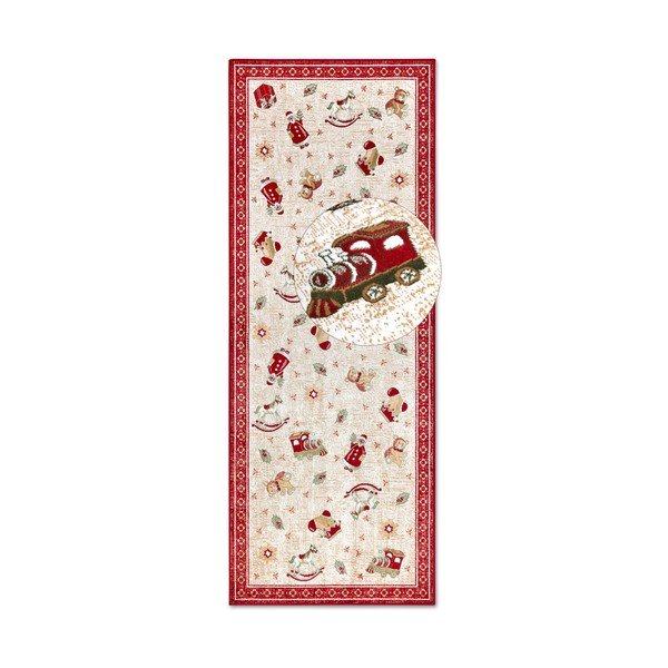 Rdeč tekač z božičnim motivom iz mešanice bombaža 80x200 cm Toy's Delight Red Christmas – Villeroy&Boch