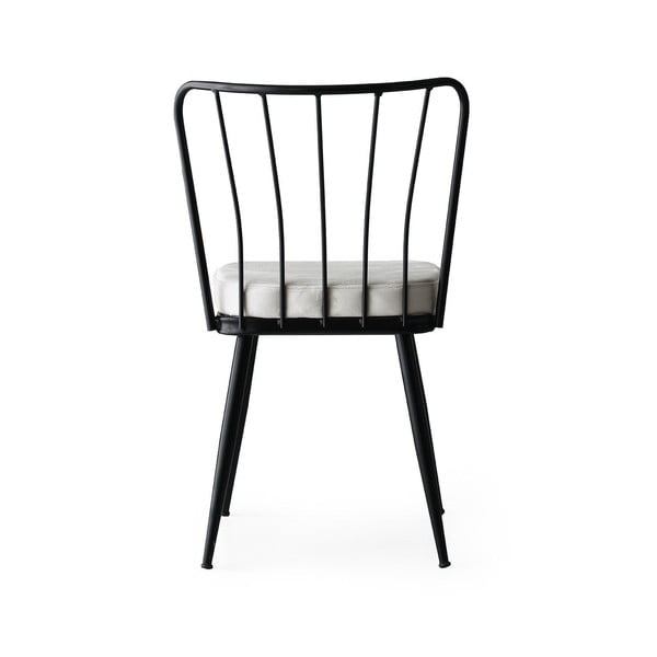 Beli/črni kovinski jedilni stoli v kompletu 2 ks Yildiz – Kalune Design-image-2