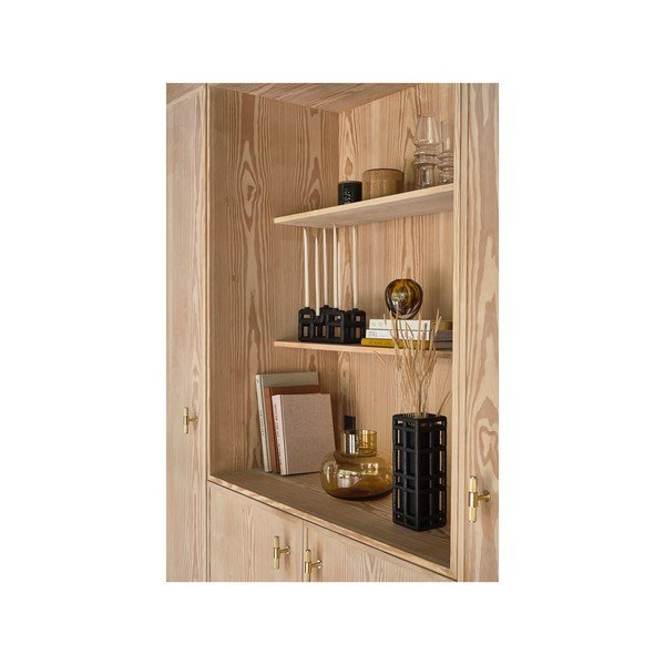 Črna ročno izdelana vaza iz poliresina (višina 30 cm) Lyst – Villa Collection-image-3