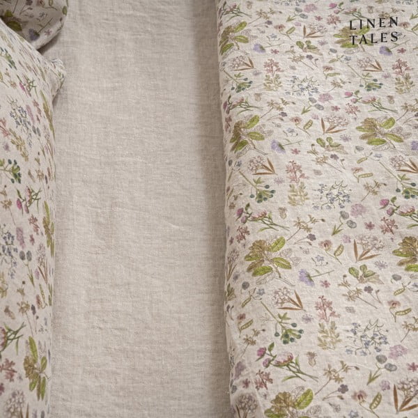 Napenjalna lanena rjuha v naravni barvi 140x200 cm Natural – Linen Tales-image-1