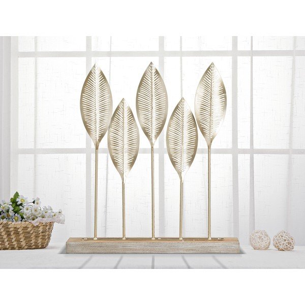 Dekorativna figurica v zlati barvi Mauro Ferretti Shot Leaf-image-1