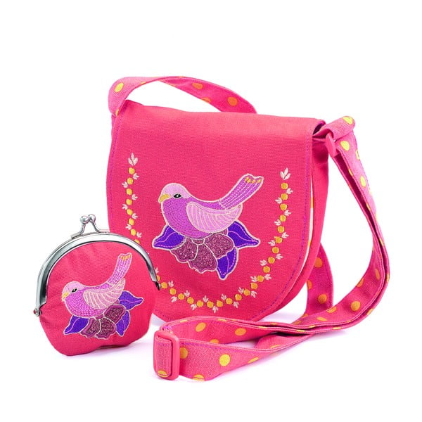 Djeco Komplet torbice in denarnice Pink Dove