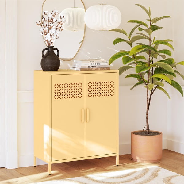 Rumena kovinska omarica 80x102x40 cm Annie – Støraa-image-1