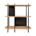 Črna jeklena polica Leitmotiv Sole, 80 x 83,5 cm