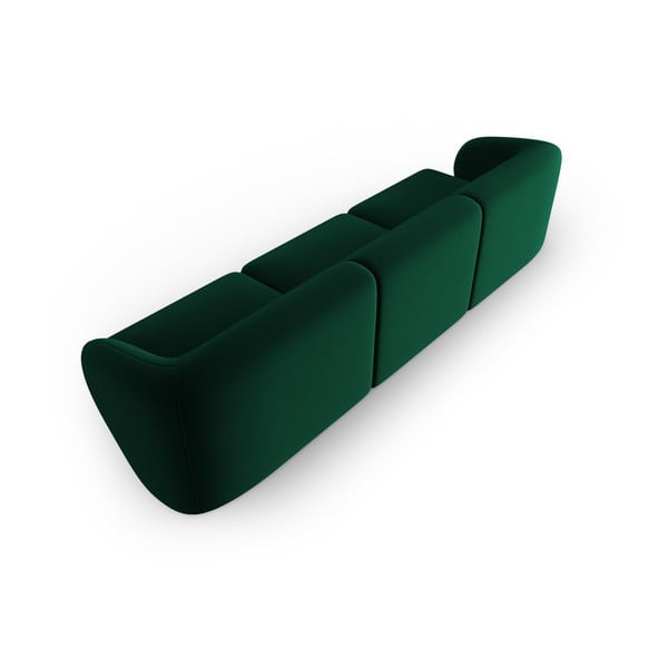 Zelena žametna sedežna garnitura 266 cm Paolo – Milo Casa-image-3