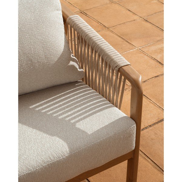 Bež aluminijasta vrtna garnitura za 4 osebe Sirte – Kave Home-image-4