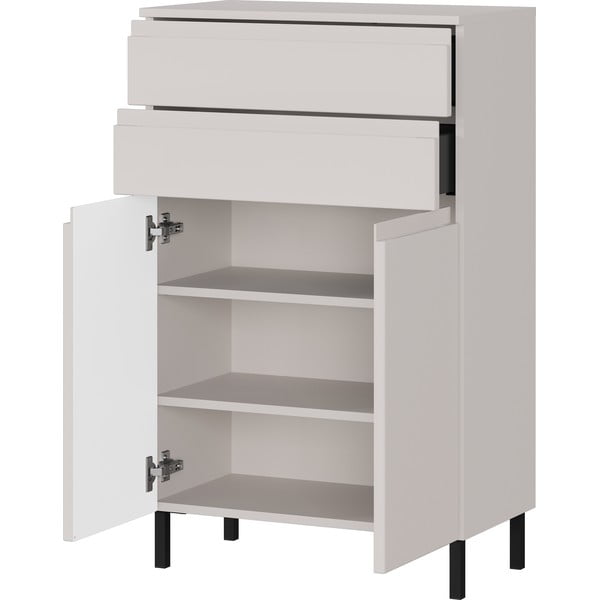 Kremno bela visoka kopalniška omarica 60x97 cm Salinas – Germania-image-3