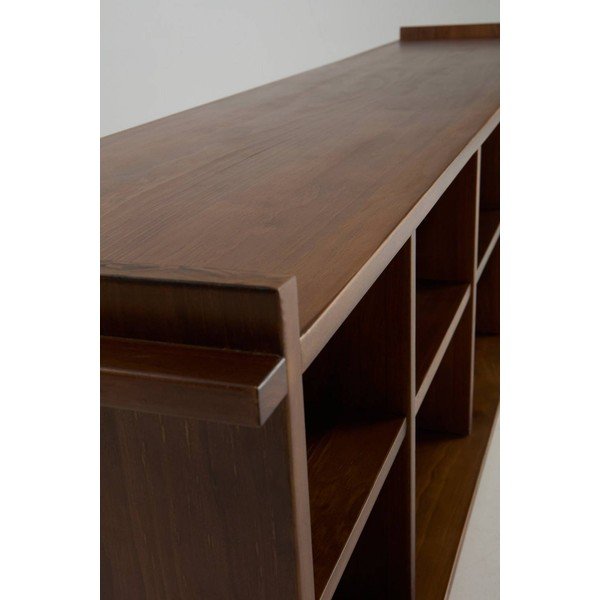 Regal iz masivnega bora v temni naravni barvi 193x60x40 cm Apelvik – Jotex-image-4