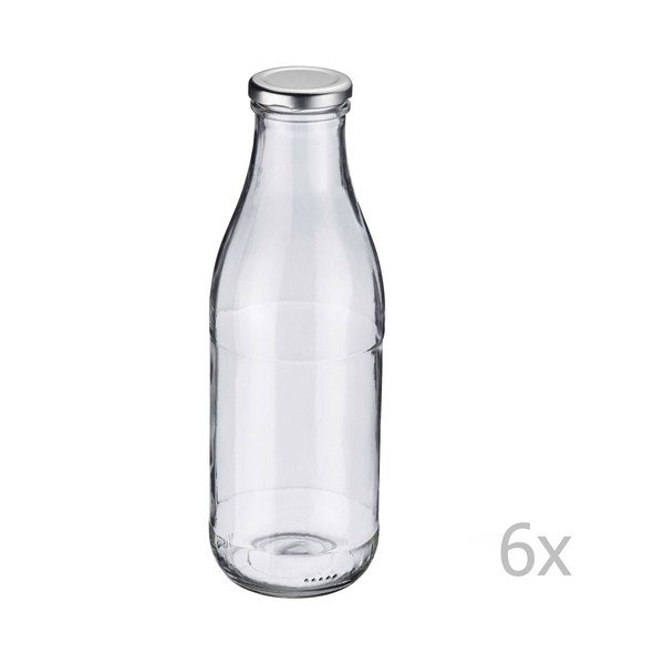 Komplet 6 steklenic iz stekla Westmark, 1000 ml