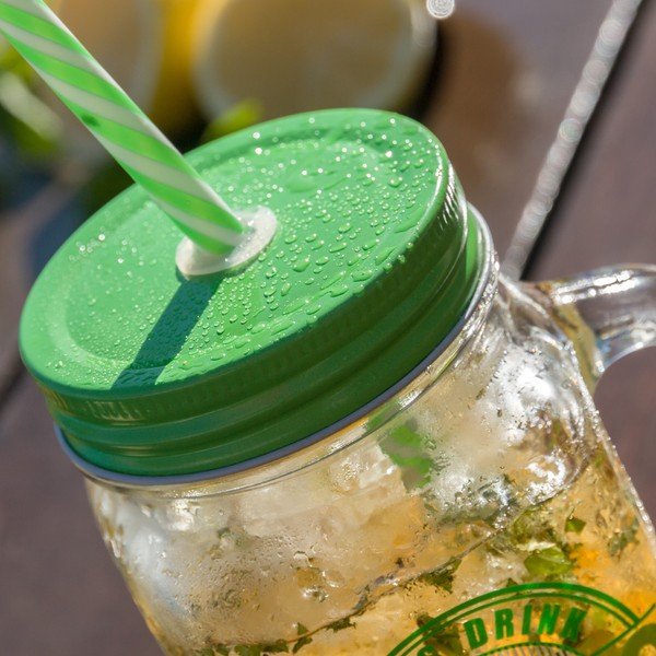 Kozarec s pokrovom in slamico InnovaGoods Mojito, 450 ml-image-2