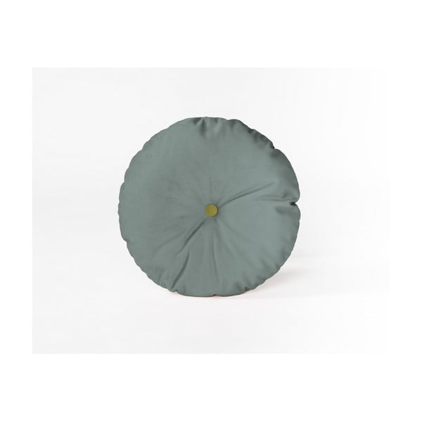 Okrogla okrasna blazina z žametno prevleko Velvet Atelier Turquoise, ⌀ 45 cm