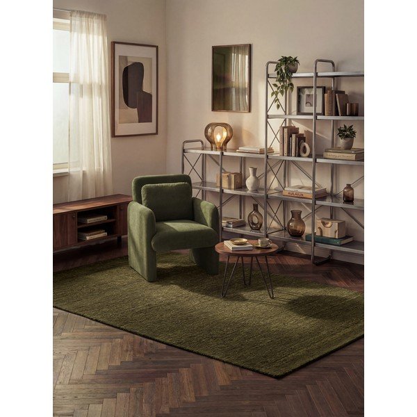 Temno zelena ročno tkana volnena preproga 160x230 cm Bexley Woolwich – Ted Baker-image-1