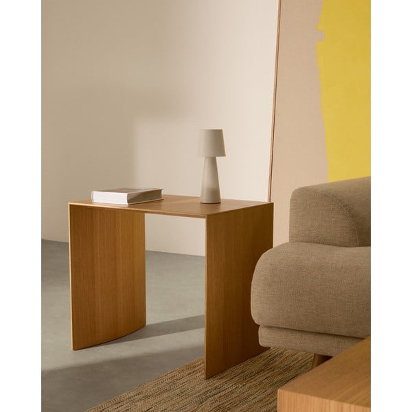 Stranska mizica v hrastovem dekorju 40x55 cm Litto – Kave Home-image-2