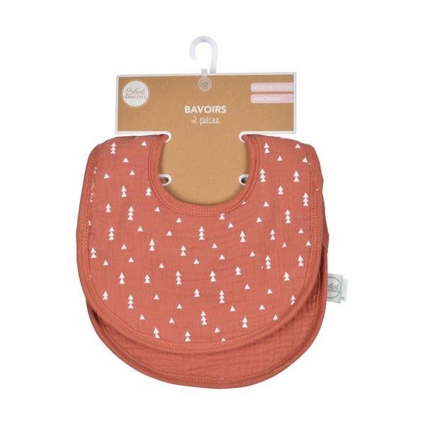 Opečnato oranžni slinčki iz muslina v kompletu 2 ks – Bébé Douceur-image-2