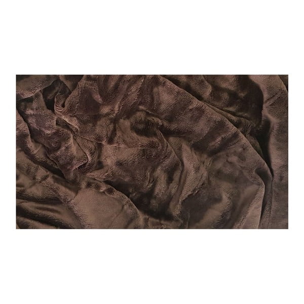 Rjava rjava rjuha iz mikropliša za zakonsko posteljo My House, 180 x 200 cm