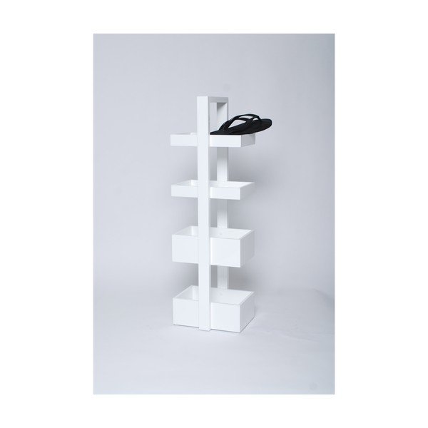 Bela polica iz hrastovega lesa Wireworks Caddy-image-1