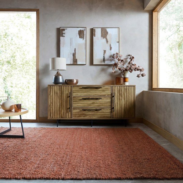 Ročno tkana preproga v barvi terakote 160x230 cm Finley – Flair Rugs-image-1