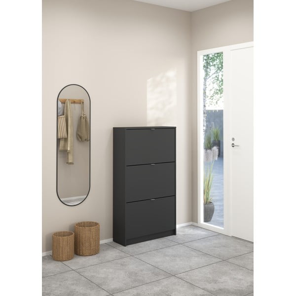 Siva preklopna omarica za čevlje Shoes – Tvilum-image-1