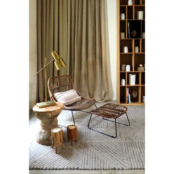 Svetlo rjava pralna ročno tkana volnena preproga 170x240 cm Golden Coffee – Lorena Canals-image-3