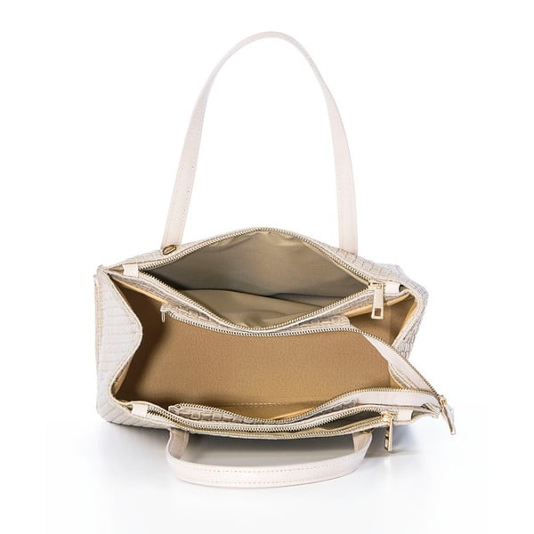 Usnjena torbica Suede Braid Beige-image-2