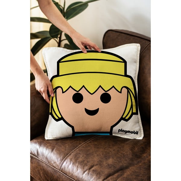 Otroška blazina iz mešanice lana – Playmobil-image-1