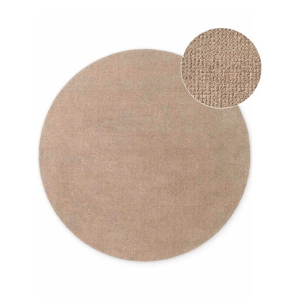 Bež ročno tkana volnena okrogla preproga ø 160 cm Greenwich – Ted Baker