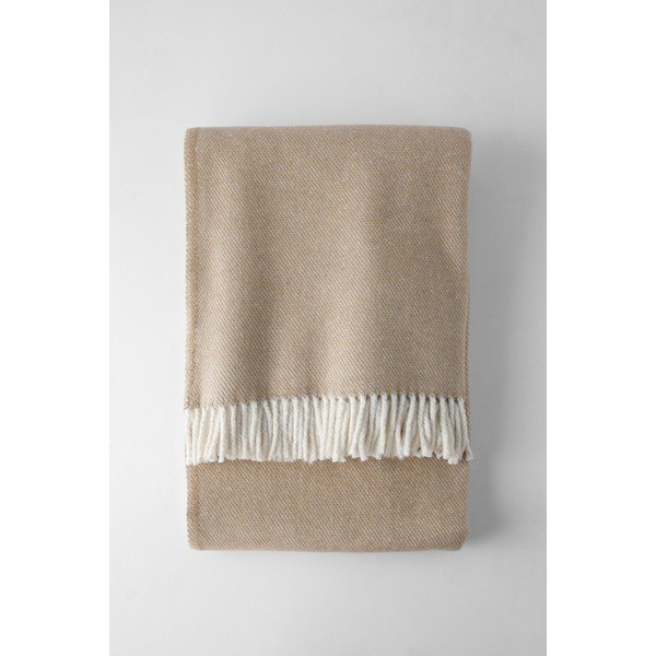 Svetlo rjava pletenina z bombažem Euromant Jade, 140 x 160 cm