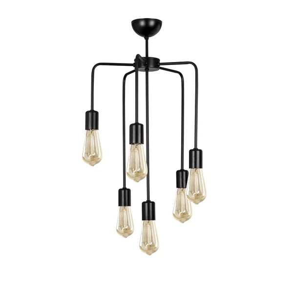 Črna kovinska viseča svetilka Opviq lights Linos-image-4