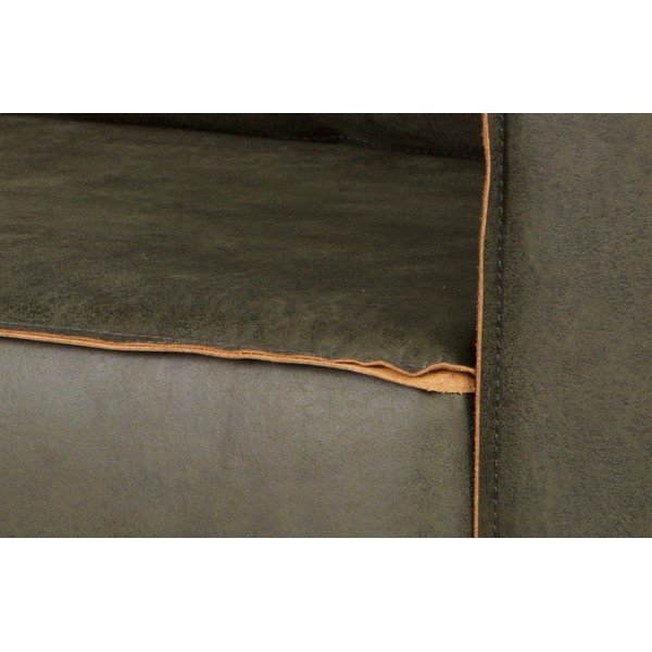 Temno zelena sedežna garnitura iz umetnega usnja 190 cm Rodeo – WOOOD-image-1