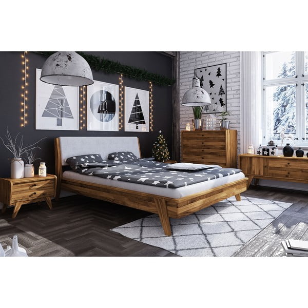 Hrastova zakonska postelja 200x200 cm Retro 1 - The Beds-image-3