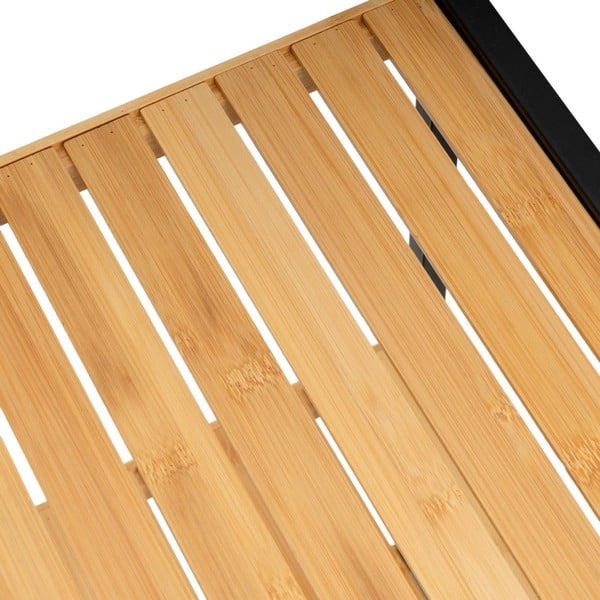 Bambusov regal v črni in naravni barvi 30x70 cm – Casa Selección-image-2
