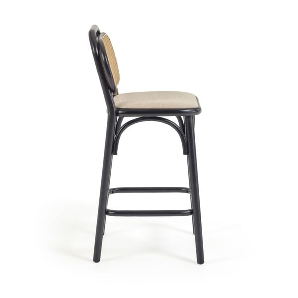 Črn barski stol iz masivnega bresta (višina sedeža 65 cm) Doriane – Kave Home-image-2