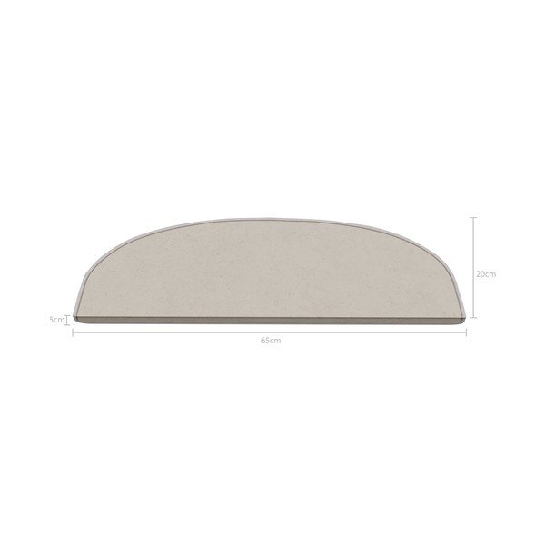 Kremno beli komplet preprog za stopnice 16 ks 20x65 cm Plain Color – Vitaus-image-2